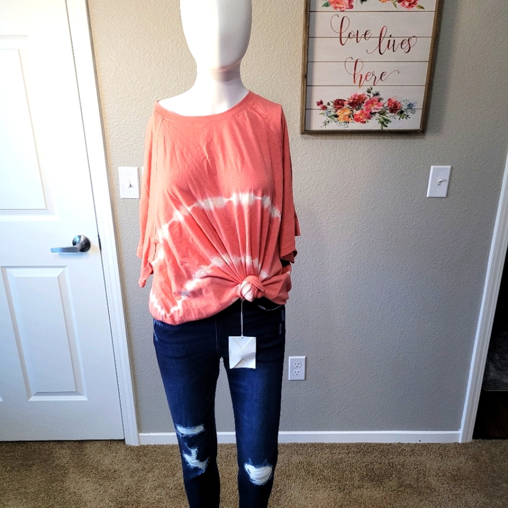 3/4 tie dye top